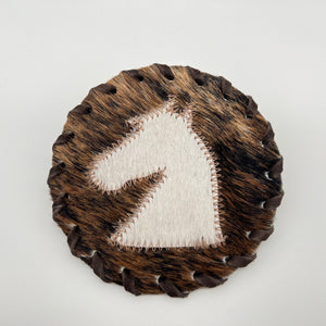 Cowhide Horse Coasters