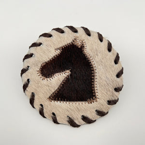 Cowhide Horse Coasters