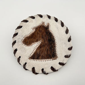 Cowhide Horse Coasters