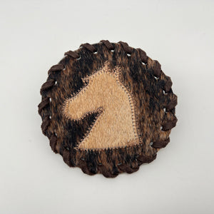 Cowhide Horse Coasters