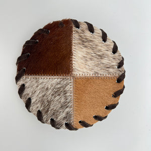 Cowhide Quarter Coasters