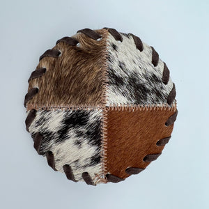 Cowhide Quarter Coasters