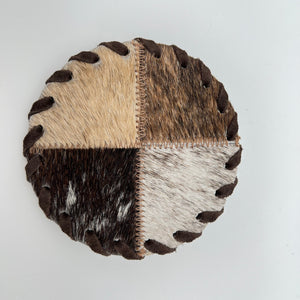 Cowhide Quarter Coasters