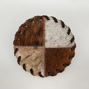 Cowhide Quarter Coasters