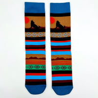 Men's Wolf and Saguaro Socks