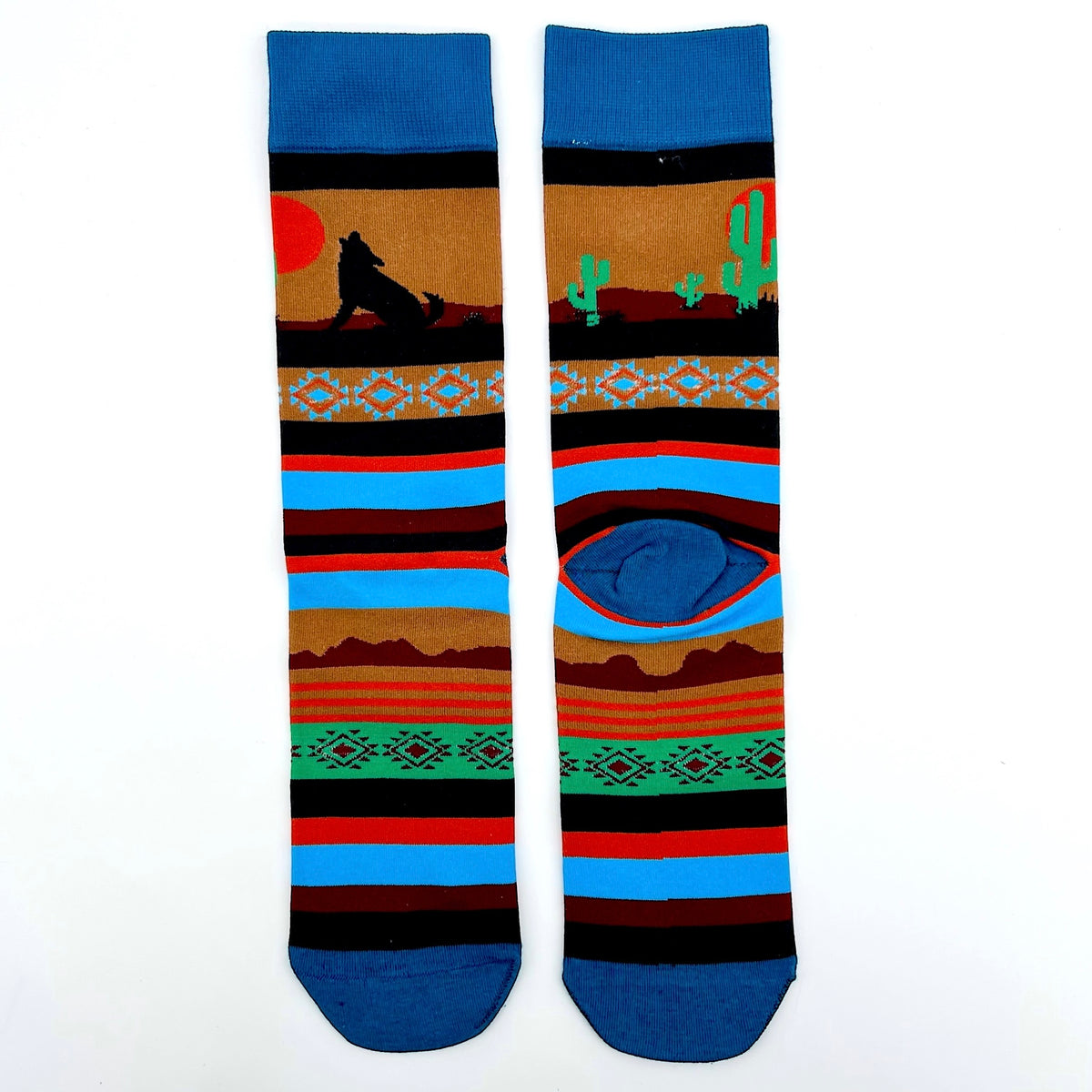 Men's Wolf and Saguaro Socks