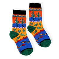 Kid's Vibrant Saguaro Socks