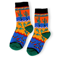 Kid's Vibrant Saguaro Socks