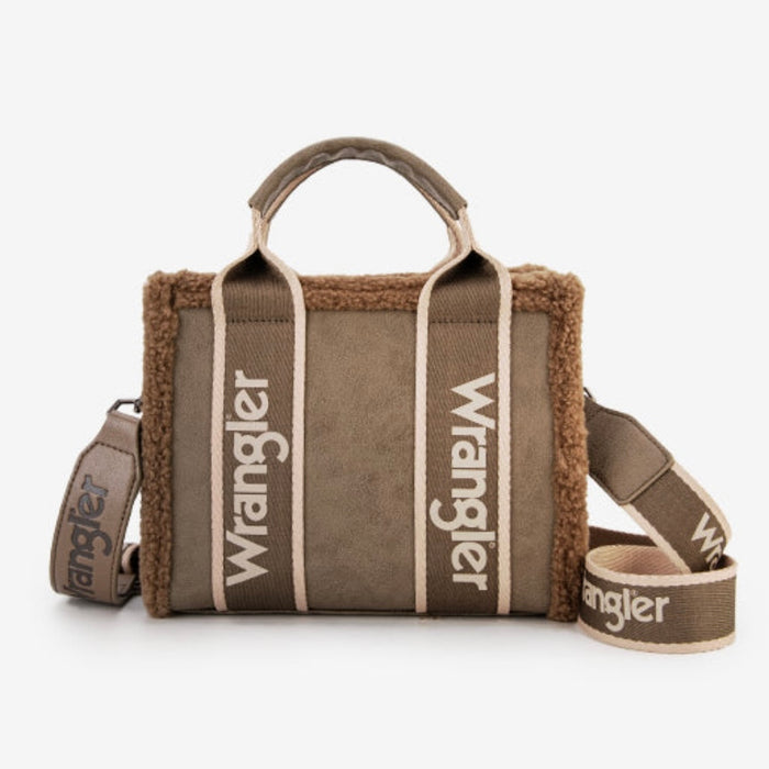 Wrangler Sherpa Small Canvas Tote/Crossbody - Green