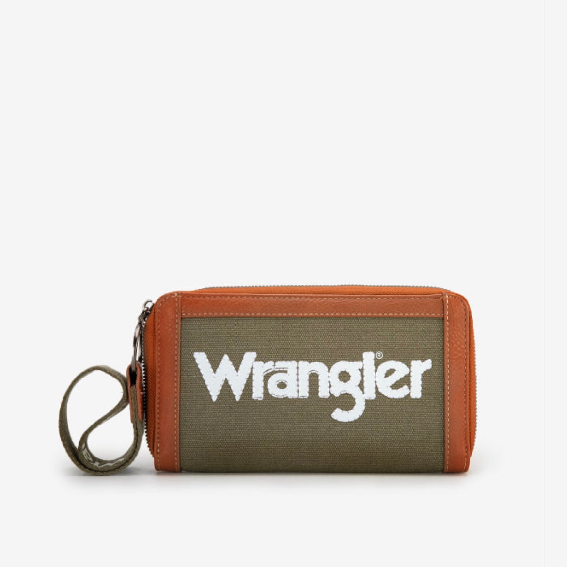 Wrangler Leather Trim Canvas Wallet - Army