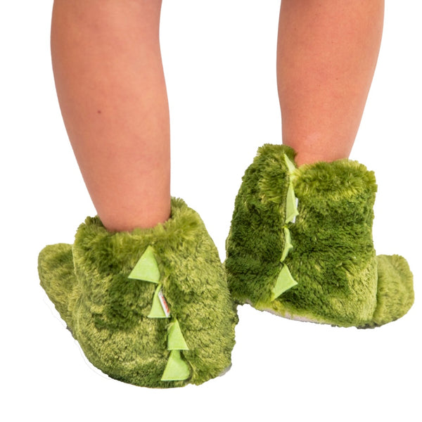 Lazy One Green Dino Kids and Adult Paw Slipper