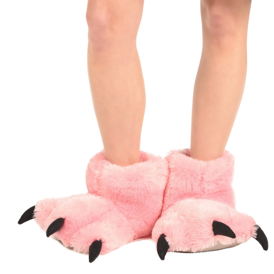 Pink Bear Kid Adult Paw Slipper