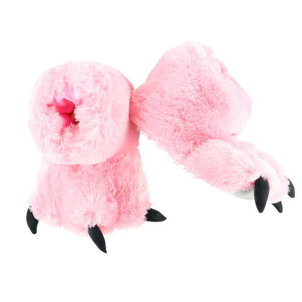 Pink Bear Kid Adult Paw Slipper