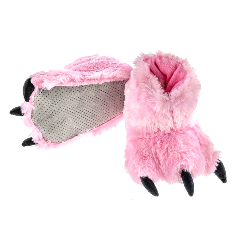 Pink Bear Kid Adult Paw Slipper