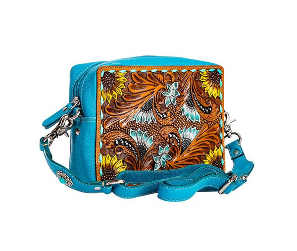 Blooms on the Trail Hand-tooled Bag