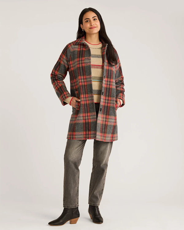 WOMEN'S PENDLETON PLAID WOOL MAC COAT