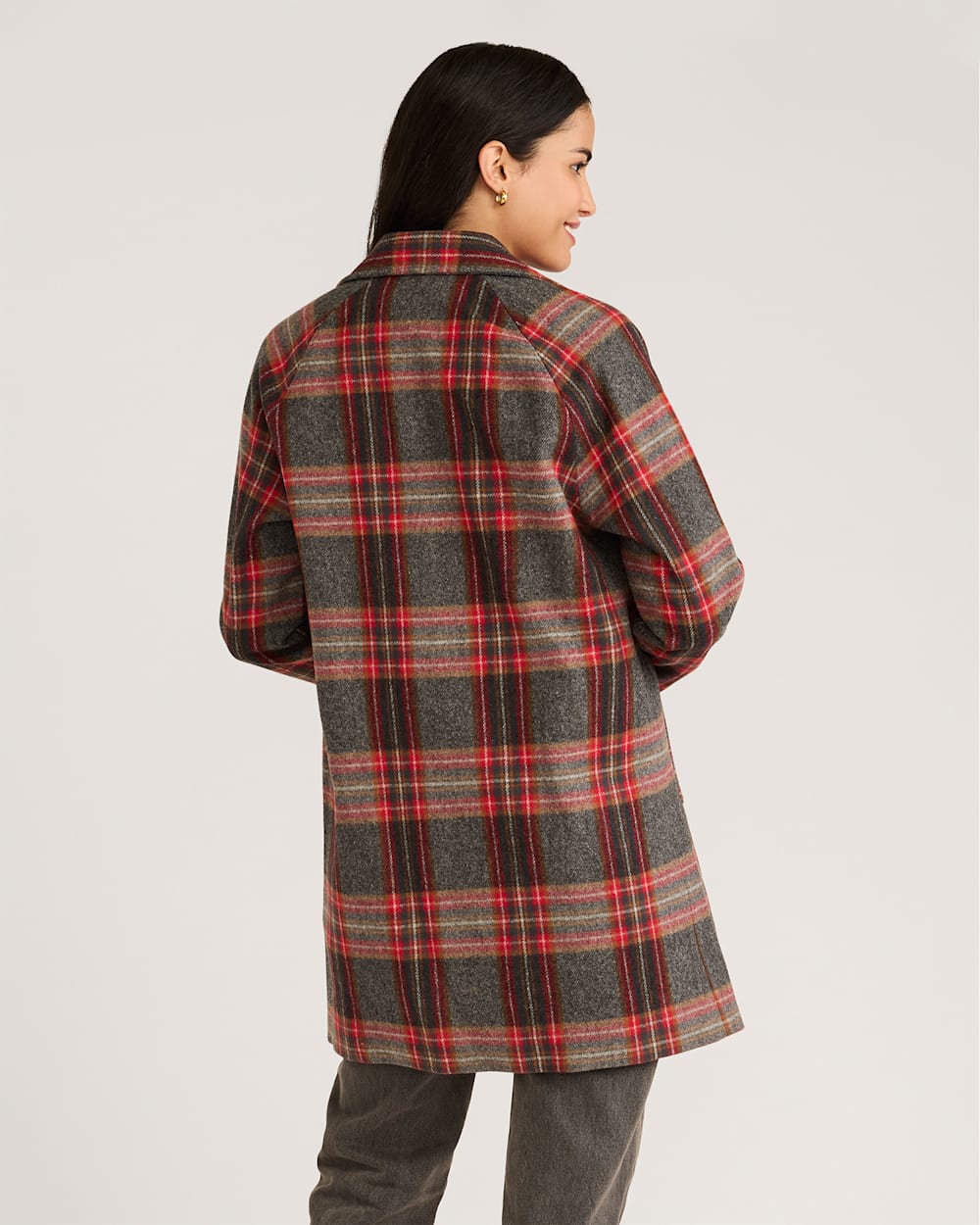 WOMEN'S PENDLETON PLAID WOOL MAC COAT