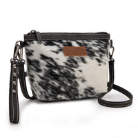 Wrangler Genuine Hair-On Cowhide Crossbody - Black