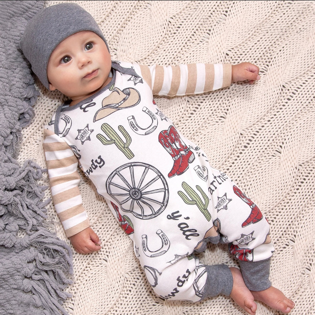 Baby Boy's Western Romper