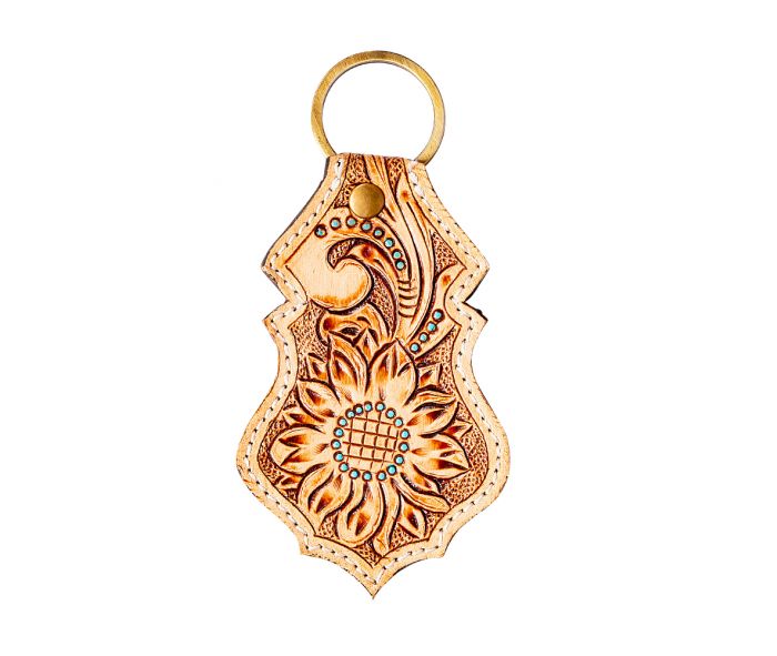 North Bloom Hand-tooled Key Fob