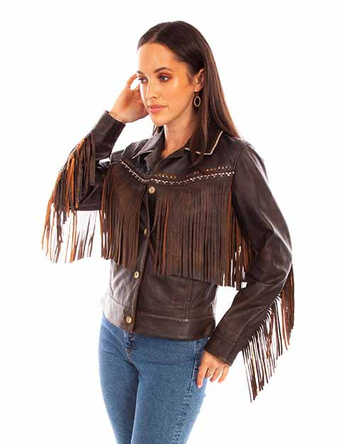 Women's Scully Leather Fringe Jacket