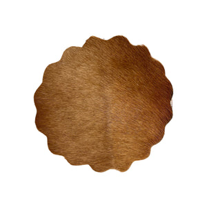 Scalloped Cowhide Coasters