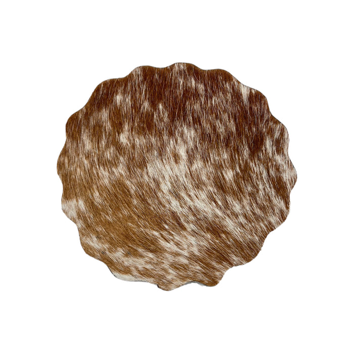 Scalloped Cowhide Coasters