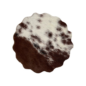 Scalloped Cowhide Coasters