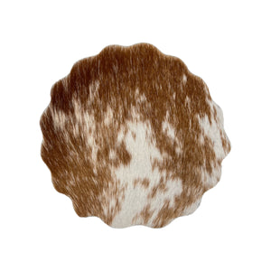 Scalloped Cowhide Coasters