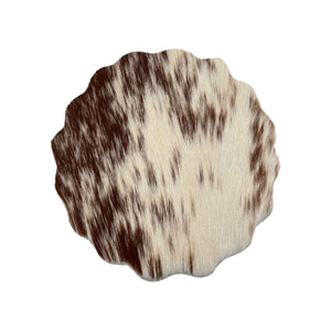 Scalloped Cowhide Coasters