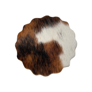 Scalloped Cowhide Coasters