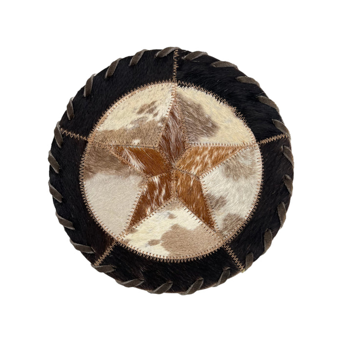 Cowhide 8" Placemats- 5 Point Star