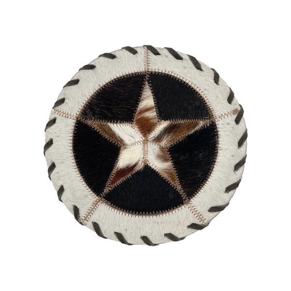 Cowhide 8" Placemats- 5 Point Star
