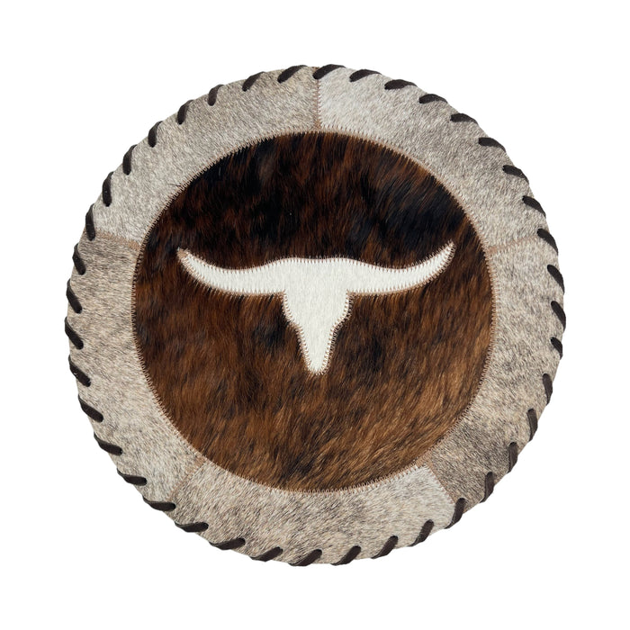 Cowhide 12" Placemats - Longhorn