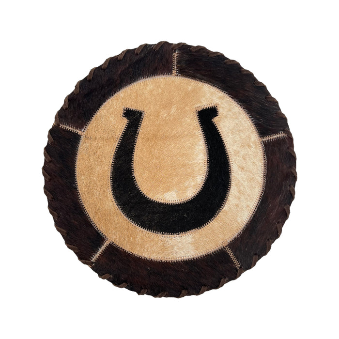 Cowhide 12" Placemats - Horseshoe