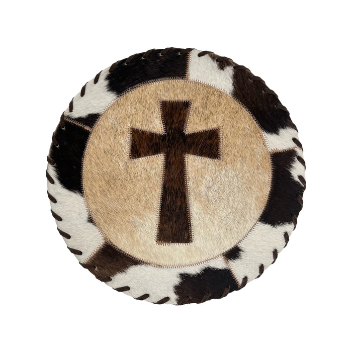 Cowhide 12" Placemats - Cross