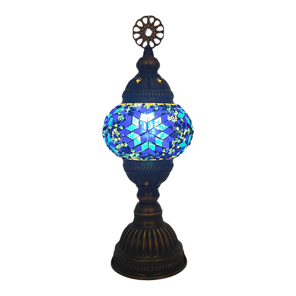 Small Handmade Turkish Lamps - Dark Blue