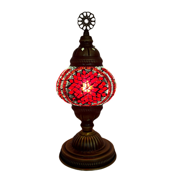 Medium Handmade Turkish Lamps - Dark Red