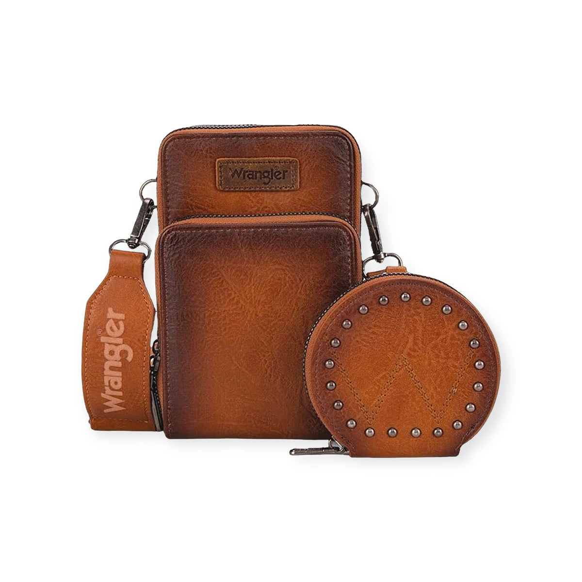 Wrangler Crossbody Cell Phone Purse Zippered Compartment with Coin Pouch