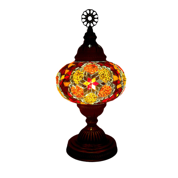 Handmade Turkish Table Lamps - Orange/Red