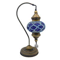 Large Handemade Half a Heart Turkish Lamps - Sultan Blue