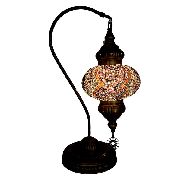 Large Handemade Half a Heart Turkish Lamps - Sultan Pink/Purple