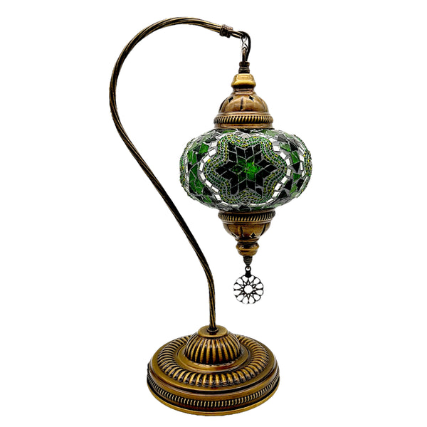 Large Handemade Half a Heart Turkish Lamps - Green