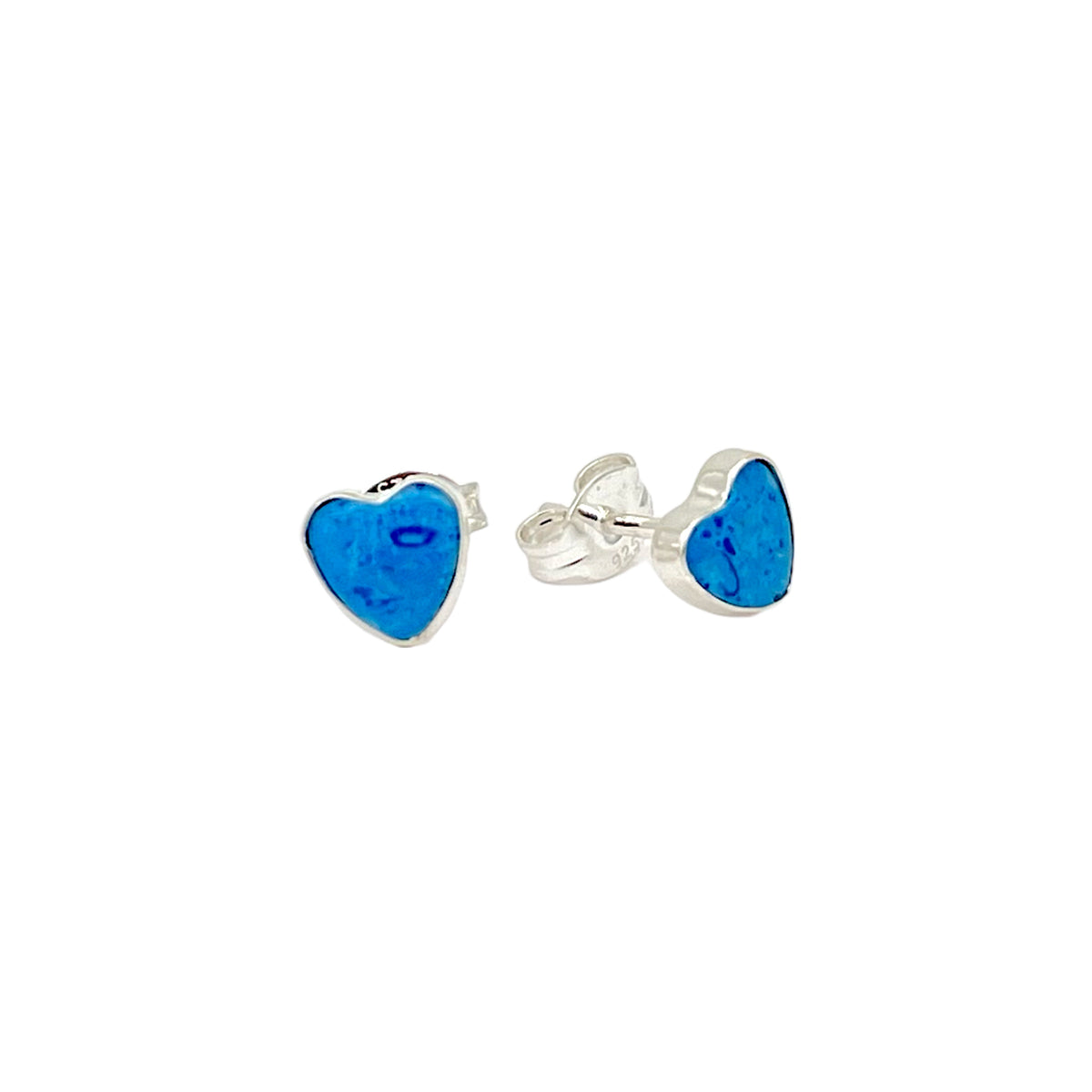 Denim Blue Stone Sterling Earrings