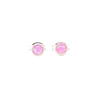 Mini Pink Opal Sterling Earrings