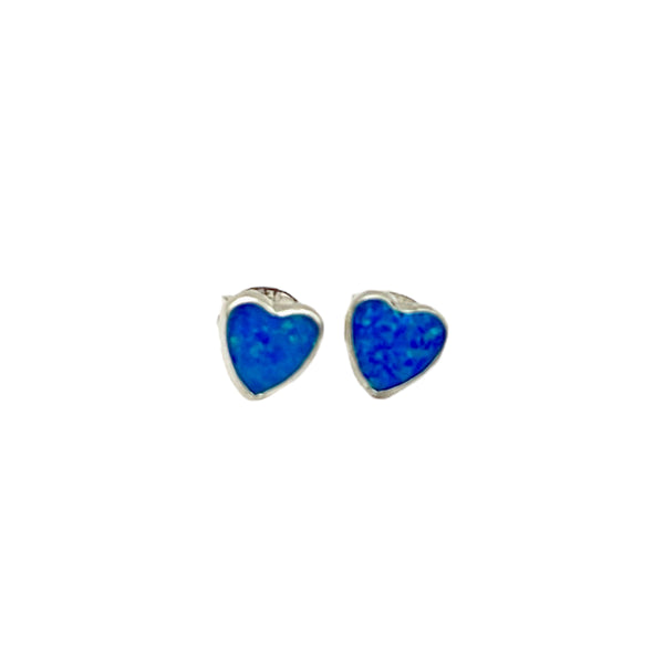 Blue Opal Sterling Earrings