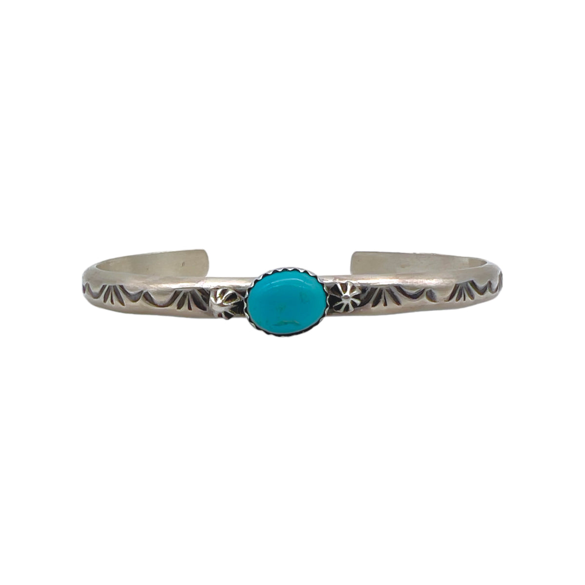 Native American Handcrafted Sterling Silver Turquoise Bracelet