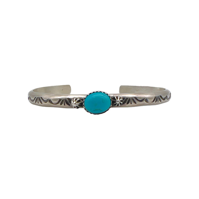 Native American Handcrafted Sterling Silver Turquoise Bracelet