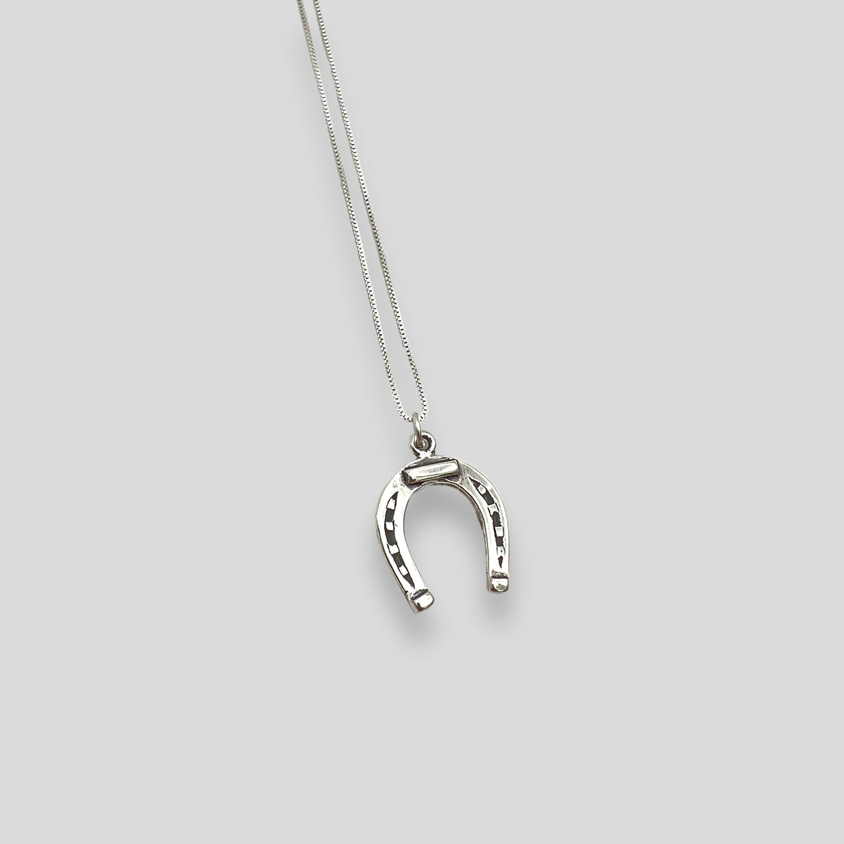 Small Sterling Silver Horseshoe Pendant Necklace