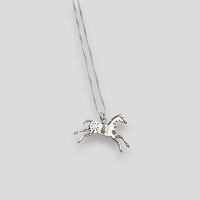 Small Sterling Silver Horse Pendant Necklace